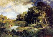 Moran, Thomas A Pastoral Landscape oil on canvas